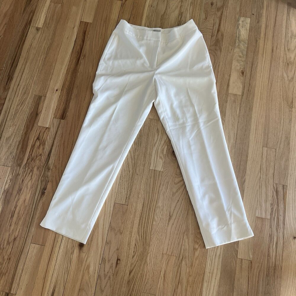 y2k Chicos Pants 10 Cream Straight Leg high Rise Trouser‎ classic work 31" waist